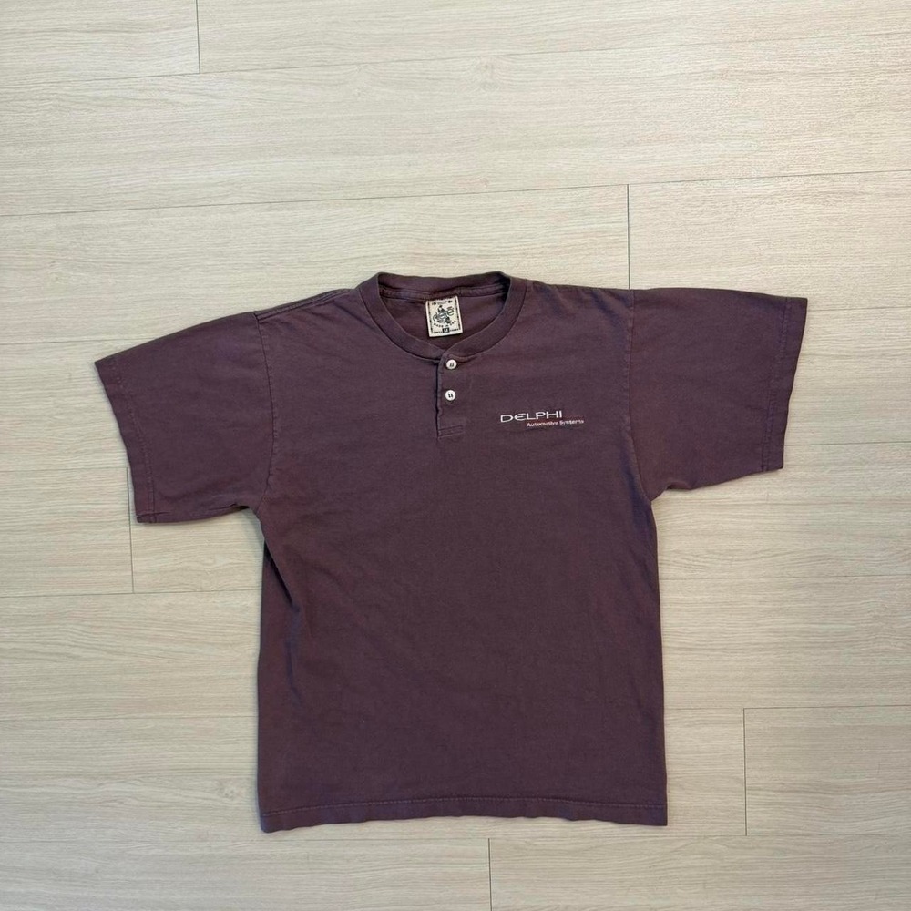 Vintage Purple Automotive Button Up Shirt Men's Size Medium